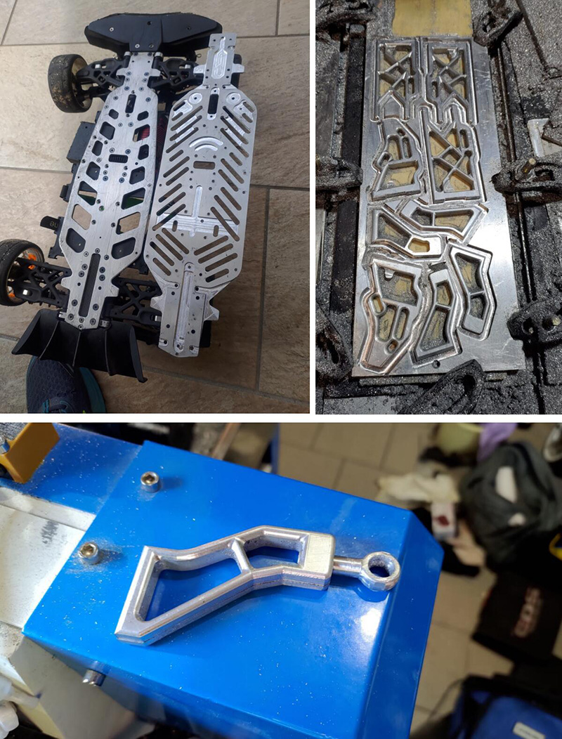 Desktop CNC Router Cutting Aluminum Parts