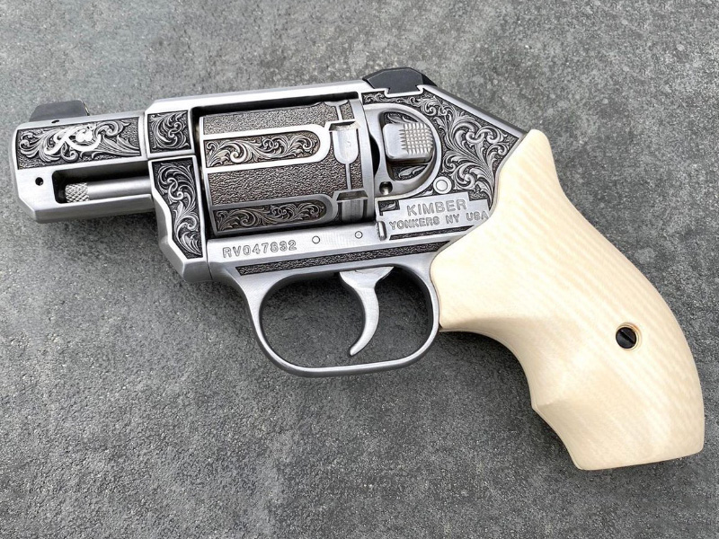 Deep Laser Engraved Gun Cylinder with Metal